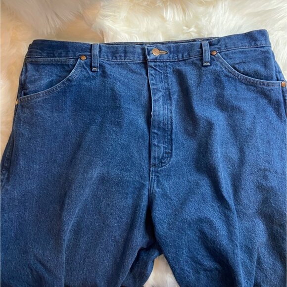 Wrangler Blue Jeans 40x32 Vintage Fit High Rise Straight Leg USA Rodeo Western - Picture 3 of 7
